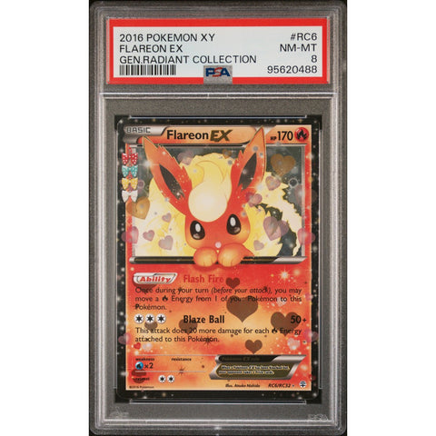 2016 POKEMON XY GENERATIONS RADIANT COLLECTION FLAREON RC6/RC32 PSA 8