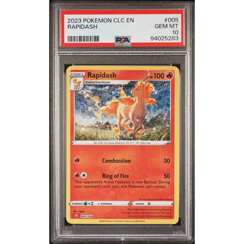 2023 POKEMON CLASSIC COLLECTION RAPIDASH 005/034 PSA 10