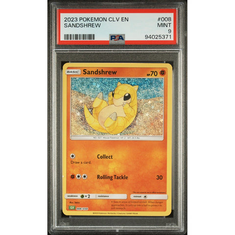 2023 POKEMON CLASSIC COLLECTION 008/034 SANDSHREW PSA 9