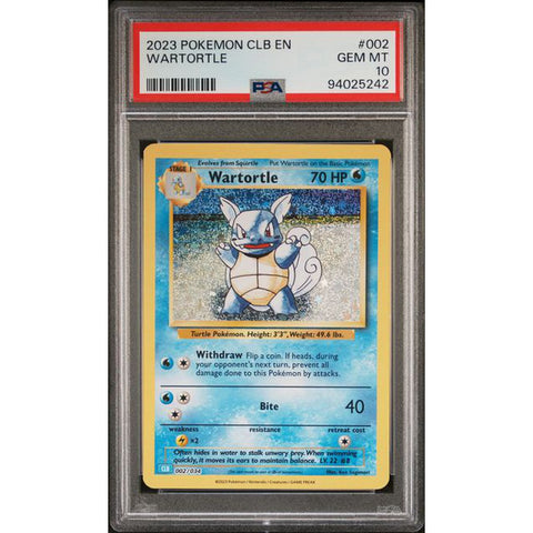 2023 POKEMON CLASSIC COLLECTION WARTORTLE 002/034 PSA 10