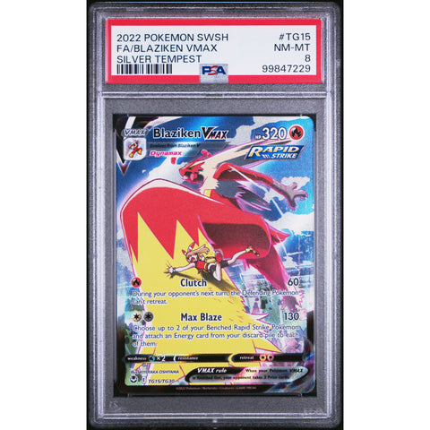 2022 POKEMON SILVER TEMPEST BLAZIKEN TG15/TG30 PSA 8