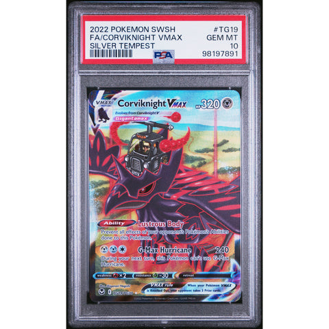 2022 POKEMON SILVER TEMPEST CORVIKNIGHT VMAX TG19/TG30 PSA 10