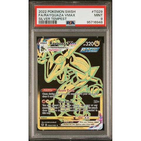 2022 POKEMON SILVER TEMPEST RAYQUAZA TG29/TG30 PSA 9