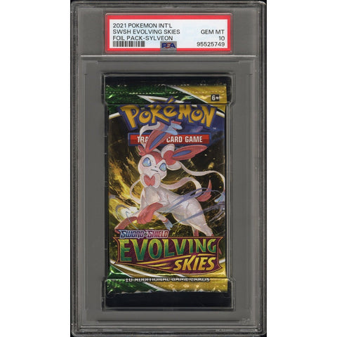 2021 POKEMON EVOLVING SKIES FOIL PACK SYLVEON PSA 10