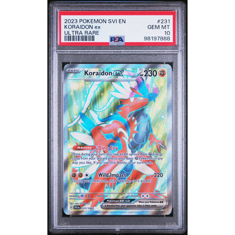 2023 POKEMON SCARLET VIOLET KORAIDON 231/198 PSA 10