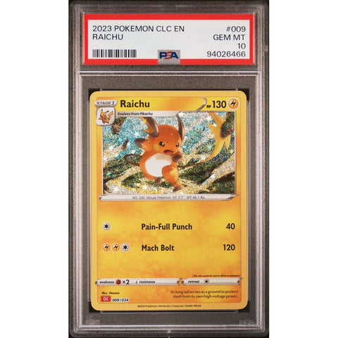 2023 POKEMON CLASSIC COLLECTION RAICHU 009/034 PSA 10