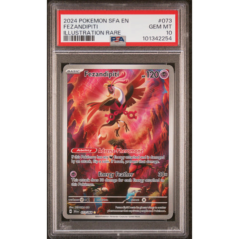 2024 POKEMON SHROUDED FABLE FEZANDIPITI 073/064 PSA 10