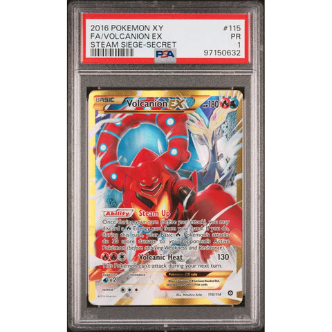 2016 POKEMON STEAM SIEGE VOLCANION 115/114 PSA 1