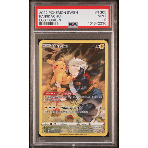 2022 POKEMON LOST ORIGIN PIKACHU TG05/TG30 PSA 9