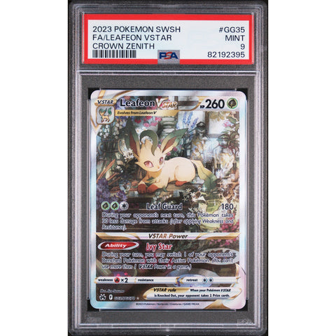 2023 POKEMON CROWN ZENITH LEAFON VSTAR GG35/GG70 PSA 9