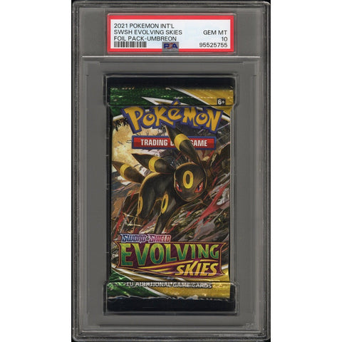 2021 POKEMON EVOLVING SKIES FOIL PACK UMBREON PSA 10