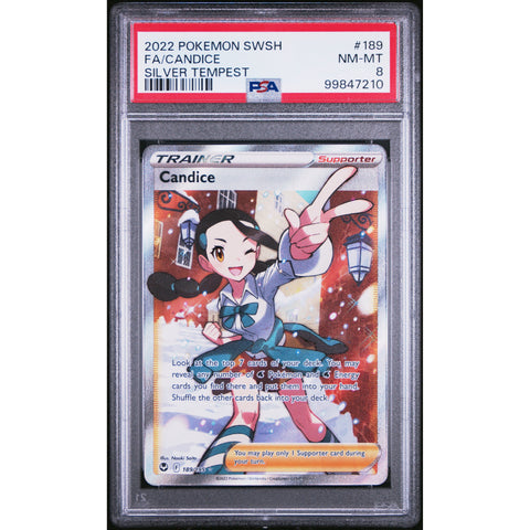 2022 POKEMON SIVER TEMPEST CANDICE 189/195 PSA 8