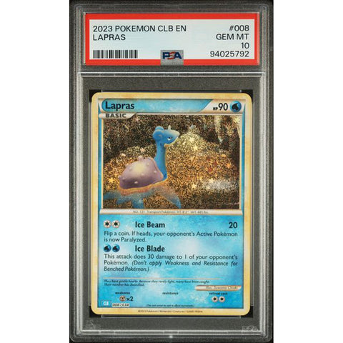 2023 POKEMON CLASSIC COLLECTION LAPRAS 008/034 PSA 10