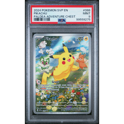 2024 POKEMON SVP PROMO PIKACHU PALDEA ADVENTURE CHEST SVP088 PSA 9