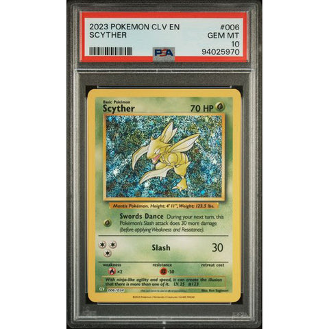 2023 POKEMON CLASSIC COLLECTION SCYTHER 006/034 PSA 10