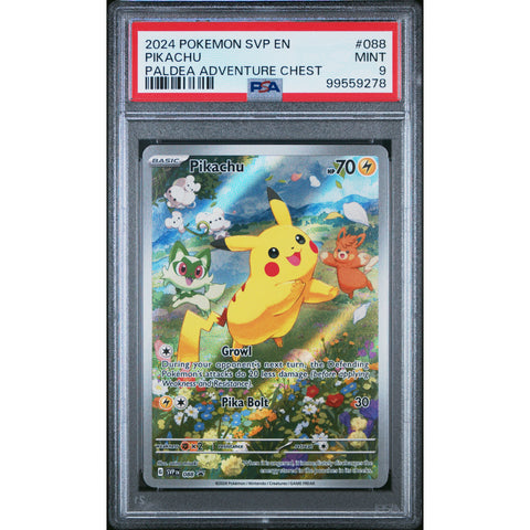 2024 POKEMON SVP PROMO PIKACHU PALDEA ADVENTURE CHEST SVP088 PSA 9