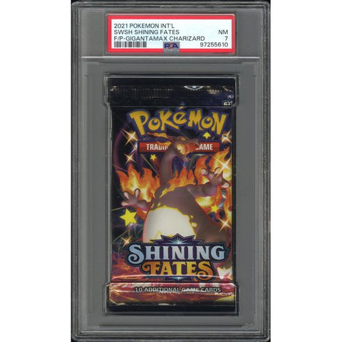 2021 POKEMON INT'L SWSH SHINING FATES F/P-GIGANTAMAX CHARIZARD PSA 7