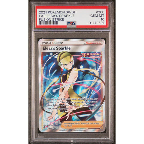 2021 POKEMON FUSION STRIKE ELESA'S SPARKLE 260/264 PSA 10