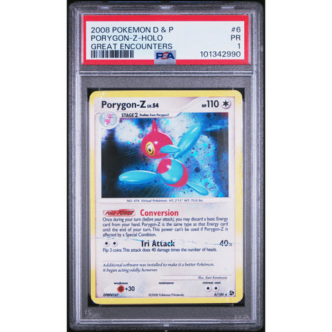 2008 POKEMON DIAMOND & PEARL GREAT ENCOUNTERS PORYGON-Z 6/106 PSA 1