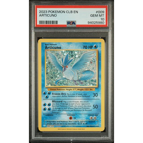 2023 POKEMON CLASSIC COLLECTION ARTICUNO 009/034 PSA 10