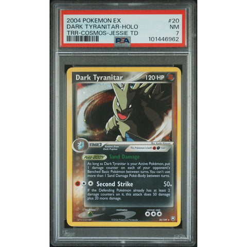 2004 POKEMON EX TEAM ROCKET RETURNS THEME DECK DARK TYRANITAR HOLO 20/109 PSA 7