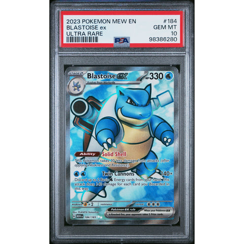 2023 POKEMON 151 BLASTOISE 184/165 PSA 10