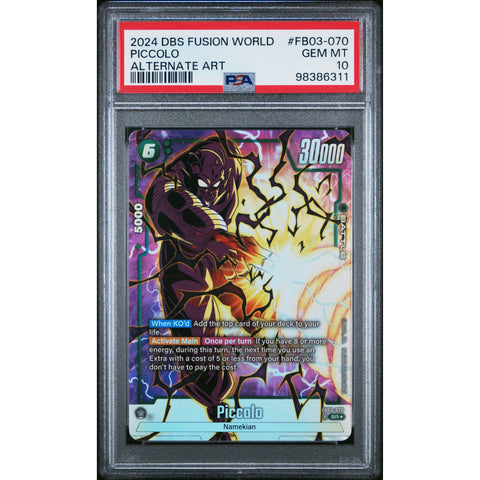 2024 DRAGON BALL SUPER FUSION WOLRD PICCOLO ALT FB03-070 PSA 10