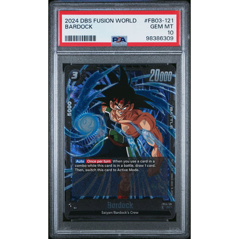 2024 DRAGON BALL SUPER FUSION WOLRD BARDOCK FB03-121 PSA 10