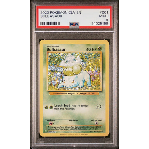 2023 POKEMON CLASSIC COLLECTION BULBASAUR 001/034 PSA 9