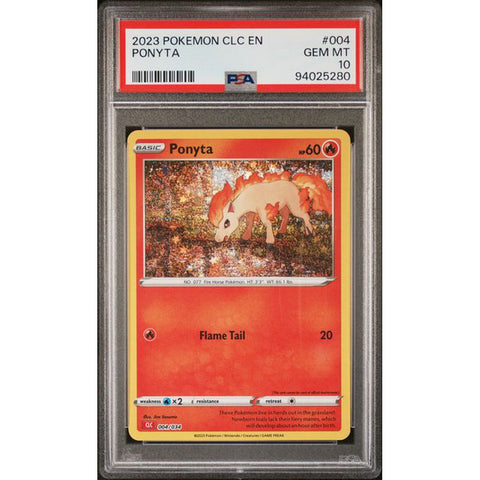 2023 POKEMON CLASSIC COLLECTION PONYTA 004/034 PSA 10