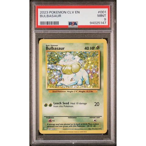 2023 POKEMON CLASSIC COLLECTION BULBASAUR 001/034 PSA 9