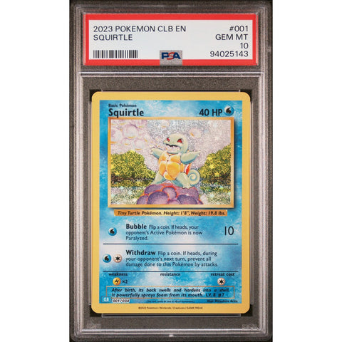 2023 POKEMON CLASSIC COLLECTION SQUIRTLE 001/034 PSA 10