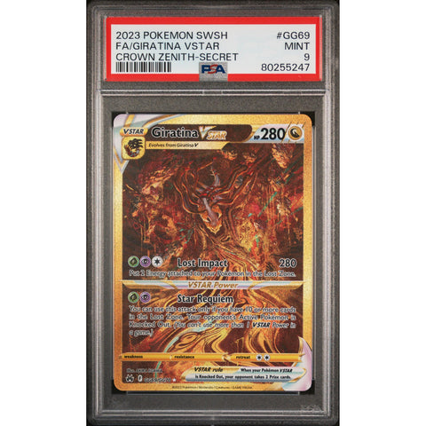 2023 POKMON CROWN ZENITH GIRATINA VSTAR GG69/GG70 PSA 9