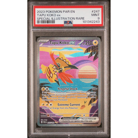 2023 POKEMON PARADOX RIFT TAPU KOKO 247/182 PSA 9