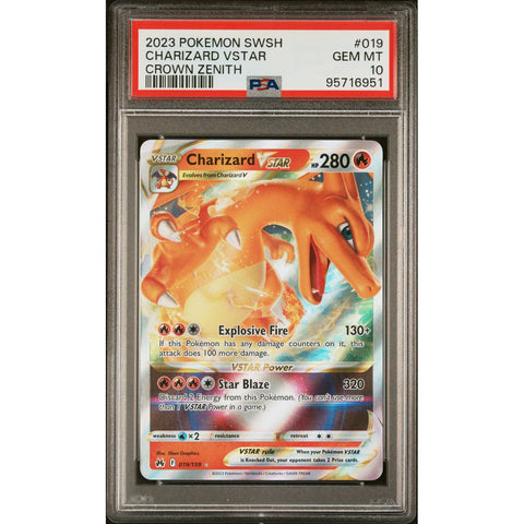 2023 POKEMON CROWN ZENITH CHARIZARD 019/159 PSA 10