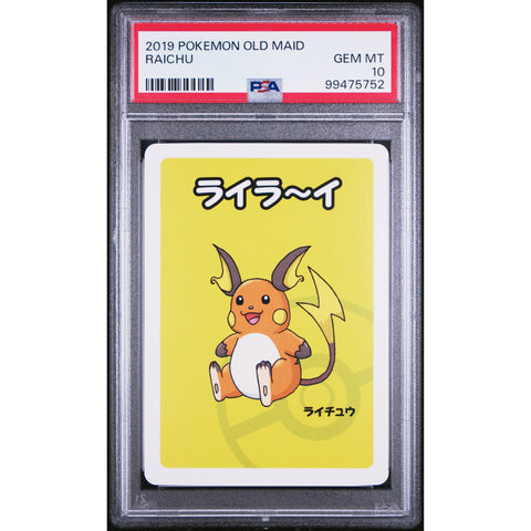 2019 POKEMON JPN OLD MAID RAICHU PSA 10