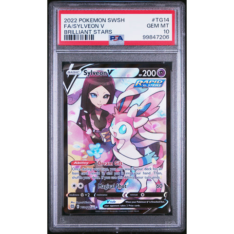 2022 POKEMON BRILLIANT STARS SYLVEON TG14/TG30 PSA 10