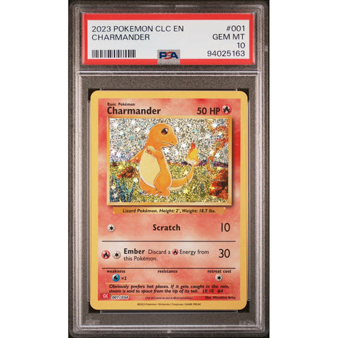 2023 POKEMON CLASSIC COLLECTION CHARMANDER 001/034 PSA 10