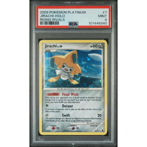 2009 POKEMON PLATINUM RISING RIVALS JIRACHI 7/111 PSA 9