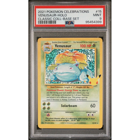 2021 POKEMON CELEBRATIONS VENUSAUR 15/102 PSA 9