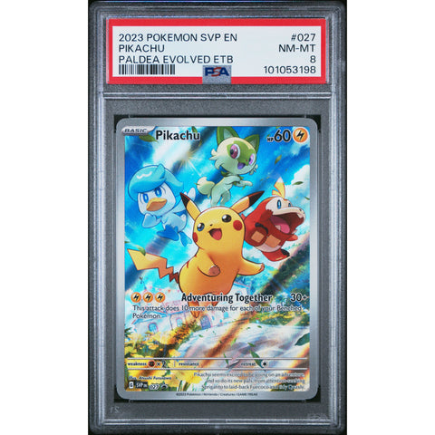 2023 POKEMON SVP PROMO PIKACHU PALDEA EVOLVED SVP027 PSA 8