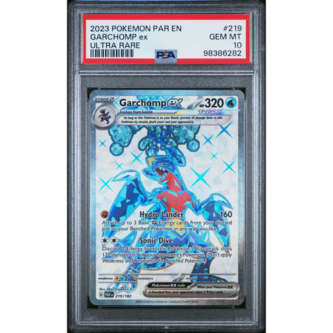 2023 POKEMON PARADOX RIFT GARCHOMP 219/182 PSA 10