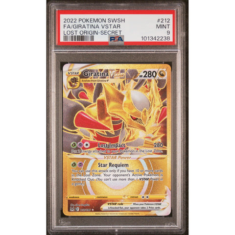 2022 POKEMON LOST ORIGIN GIRATINA VSTAR 212/196 PSA 9