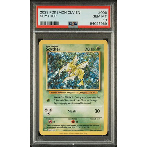 2023 POKEMON CLASSIC COLLECTION SCYTHER 006/034 PSA 10