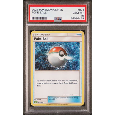 2023 POKEMON CLASSIC COLLECTION POKE BALL 021/034 PSA 10