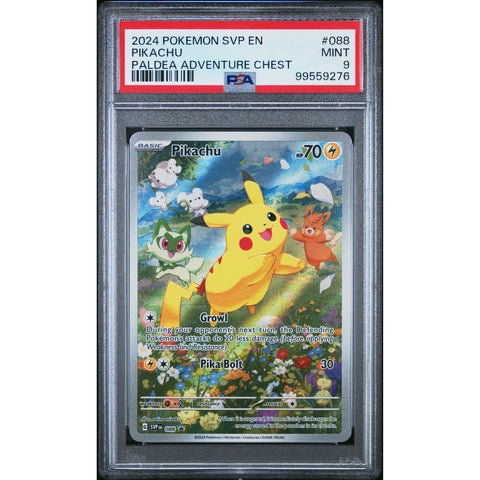 2024 POKEMON SVP PROMO PIKACHU PALDEA ADVENTURE CHEST SVP088 PSA 9