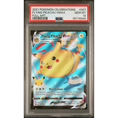 2021 POKEMON CELEBRATIONS FLYING PIKACHU 007/025 PSA 10