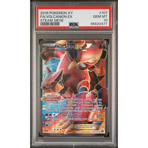 2016 POKEMON STEAM SIEGE 107 FULL ART/VOLCANION EX