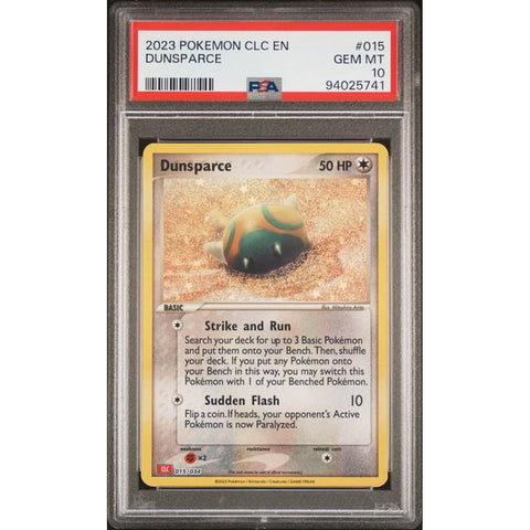 2023 POKEMON CLASSIC COLLECTION DUNSPARCE 015/034 PSA 10