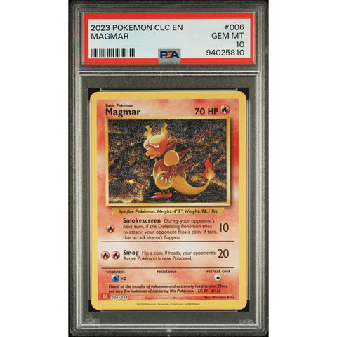 2023 POKEMON CLASSIC COLLECTION MAGMAR 006/034 PSA 10